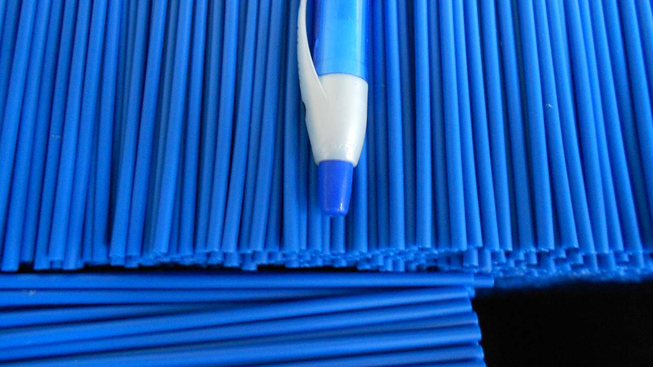 Tubi morbidi in materiale plastico flessibili blu